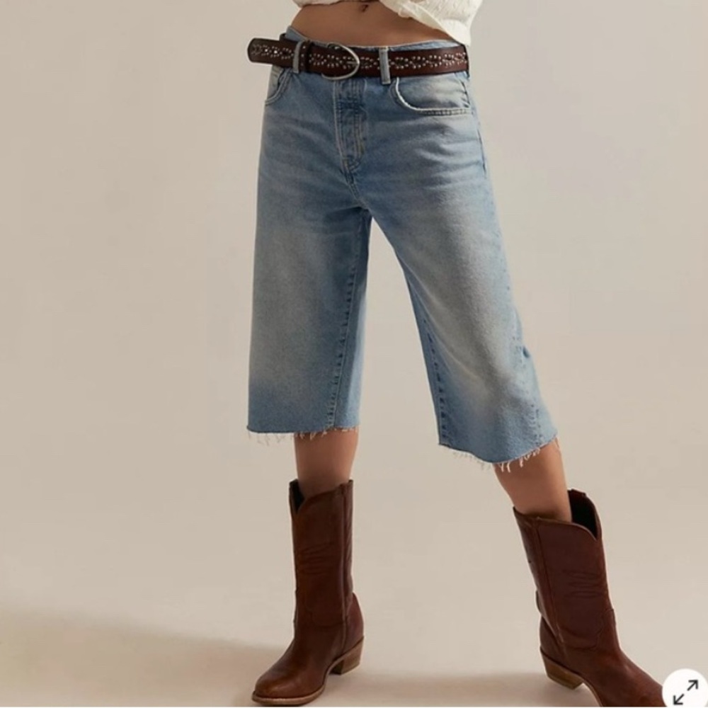 Free People We The Free Jam Session Relaxed Capri Jeans. NWT. Drummer boy